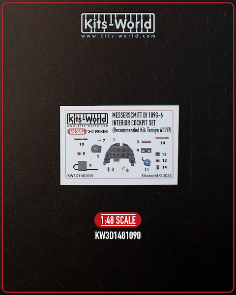 Messerschmitt Bf109G-6 Instrument Panels (Tamiya)  KW3D1481091