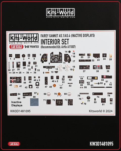 Fairey Gannet AS-1/AS-4 - Inactive -Interior set (Airfix) KW3D1481095