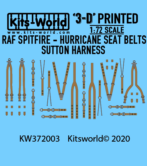 Seat belts RAF Sutton Harnes Set (Hurricane, Spitfire) KW3D172003