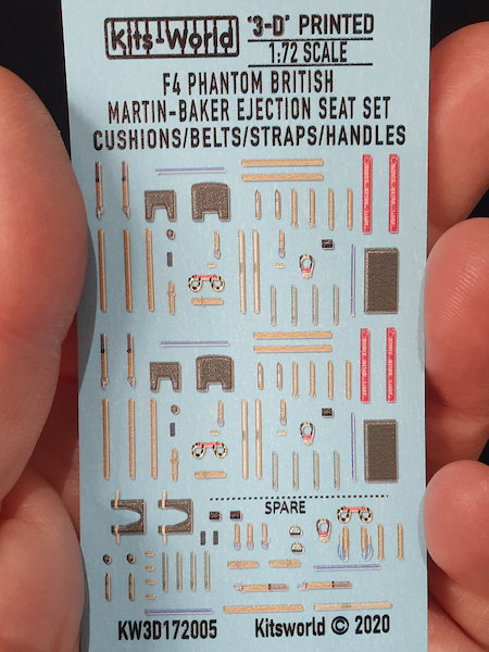 F4 Phantom British Martin Baker ejection seat set: Seat belts, Straps and handles KW3D172005