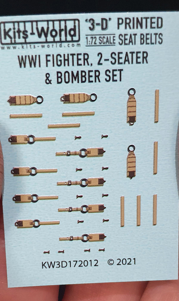 WWI Fighter, 2 seater & Bomber Seatbelt set KW3D172012