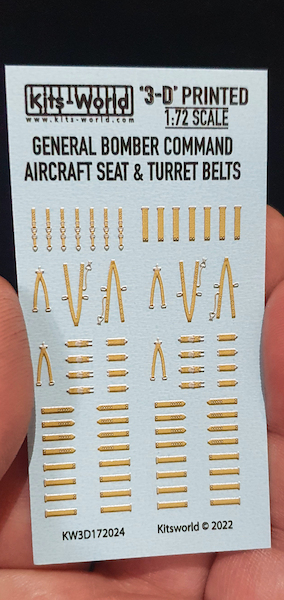 General Bomber command Aircraft Seat and Turret belts set KW3D172024