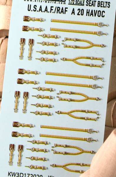 Douglas A20 Havoc/Boston USAAF/RAF seat belt set KW3D172029