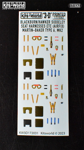 Blackburn Buccaneer Martin Baker MK6 Ejection seat belts/straps/handles set KW3D172031