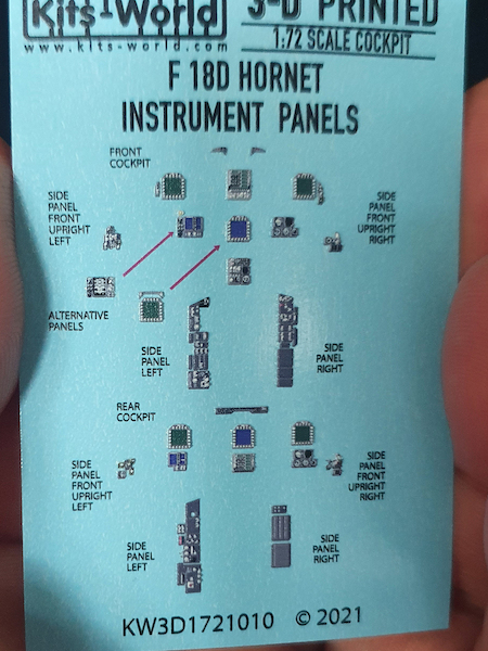 McDonnell Douglas F/A18D Hornet Cockpit Instrumentation with Screens off  KW3D1721010