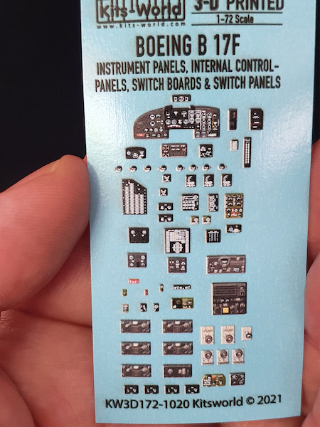 Boeing B17F Flying Fortress Full interior instrumentation (Revell) KW3D1721020