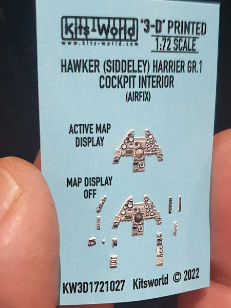 Hawker Harrrier GR1 Instrument Panels (Airfix) KW3D1721027