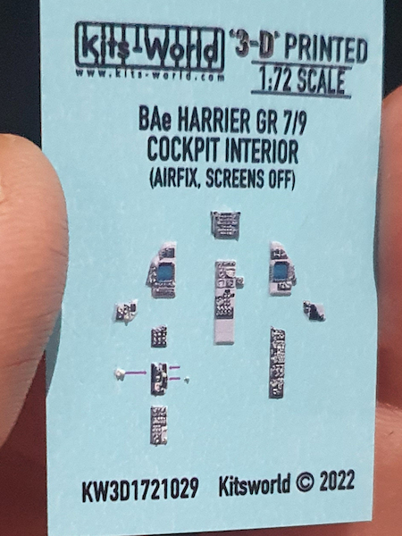 Hawker Harrrier GR7/9 Instrument Panels screens Off (Airfix) KW3D1721029