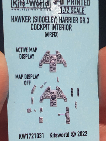 Hawker Harrrier GR3 Instrument Panels (Airfix)  KW3D1721031