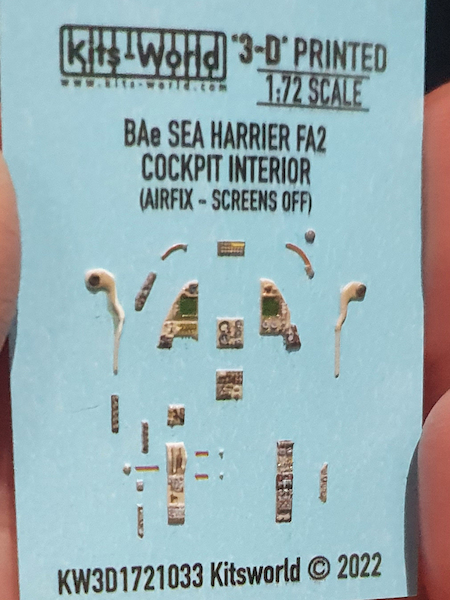 Hawker Sea Harrrier FA2  Instrument Panels with screens off (Airfix)  KW3D1721033
