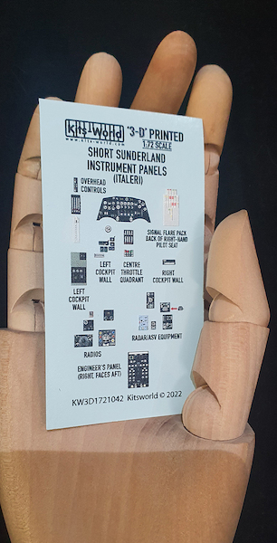 Short Sunderland Instrument panels and other control panels (Italeri)  KW3D1721042