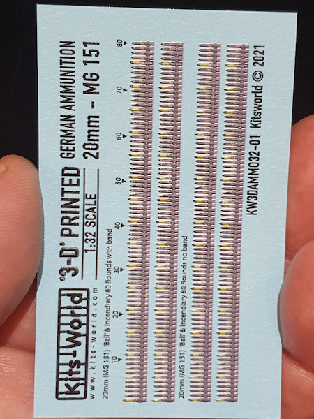 German Ammunition 20mm MG151 320 rounds KW3DAMMO32-01