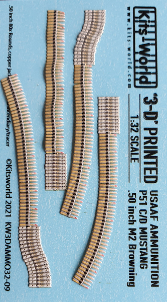 USAAF Ammunition Belts .50 inch M2 Browning P51C//D Mustang KW3DAMMO32-09