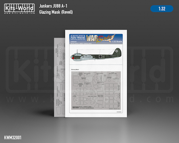 Junkers Ju88A-1 Canopy mask (Revell 04728) kwm321001
