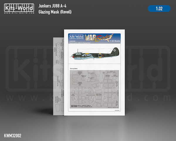 Junkers Ju88A-4  Canopy mask (Revell 04988)  kwm321002