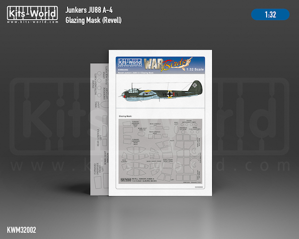 Junkers Ju88A-4 Canopy mask (Revell 04988) kwm321002