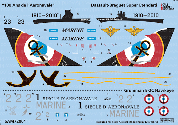 Dassault-Breguet Super Etendard - Northrop Grumman E-2C Hawkeye, E2C 100 Years Aeronavale SAM72001