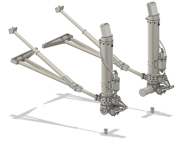 Boeing B-17 landing gear (loaded) (Revell/Monogram) KSM48039