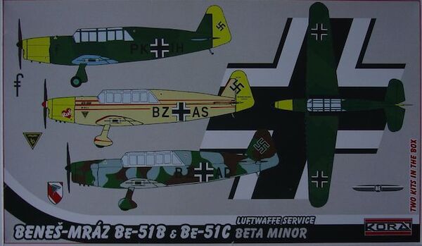 Benes/Mraz Be51B/CBeta Minor (Luftwaffe) 2 kits included  72167