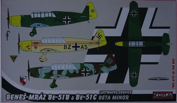 Benes/Mraz Be51B/CBeta Minor (Luftwaffe) 2 kits included 72167