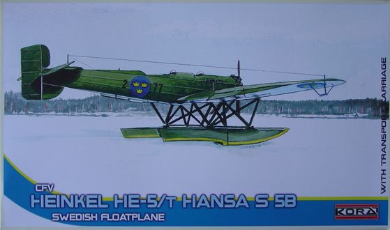 Heinkel He5/T Hansa S5B Swedish Maritime Reconaissance plane, with Transport Cart  72188