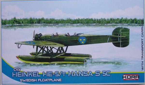 Heinkel He5/T Hansa S5D Swedish Maritime Reconaissance plane, with Transport Cart 72199
