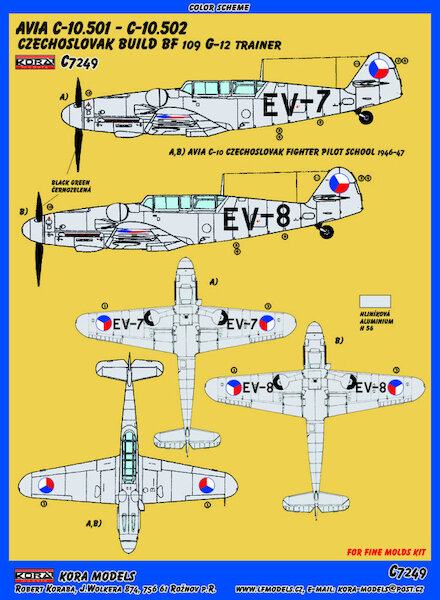 Avia C10-501/502 - Czech built BF109G-12 Trainer (Fine Moulds BF109G-6)  C7249