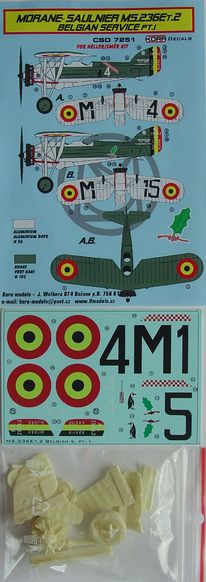 Morane Saulnier MS236 ET-2 Belgian service Prt 1 (Heller/Smer) CSD7251