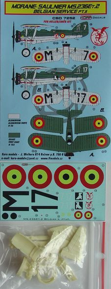 Morane Saulnier MS236 ET-2 Belgian service Prt 2 (Heller/Smer)  CSD7252