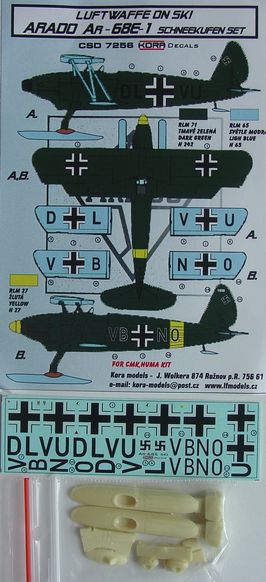 Luftwaffe on Ski: Arado Ar68E-1 Schneekufen set  CSD7256