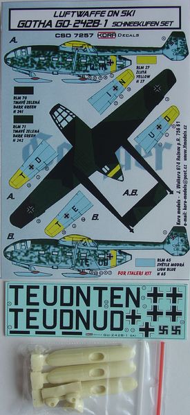Luftwaffe on Ski: Gotha Go242B-1 Schneekufen set  CSD7257