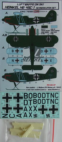 Luftwaffe on Ski: Heinkel He45C-1 Schneekufen set  CSD7258