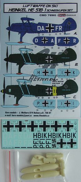 Luftwaffe on Ski: Heinkel He51B-1 Schneekufen set  CSD7260