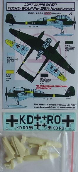 Luftwaffe on Ski: Focke Wulf FW189A-1 Schneekufen set  CSD7264
