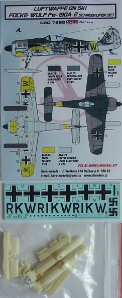 Luftwaffe on Ski: Focke Wulf Fw190A-2 Schneekufen set  CSD7265