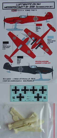 Luftwaffe on Ski: Messerschmitt BF109E-1 Schneekufen set CSD7271