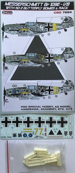 Messerschmitt Bf 109E-1/B with SD 2 Butterfly bombs & rack CSD7284