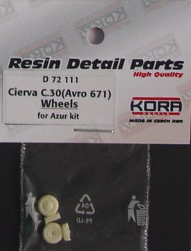 Cierva C30 / Avro 671 Wheels d72111