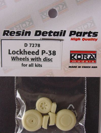 Lockheed P38 Lightning wheels with Discs d7278