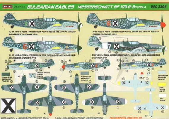 Messerschmitt BF109G-6 (Bulgaria)  DEC3208