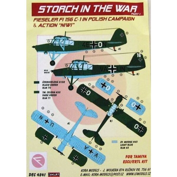 Fieseler Fi156C-1 Storch in the war Part 1: Polish campaign and Action Niwi (Luftwaffe) dec4841