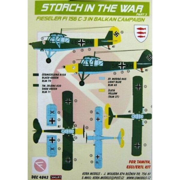 Fieseler Fi156C-1 Storch in the war Part 3: Balkan Campaign  DEC4843