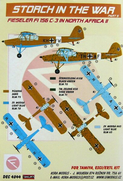 Fieseler Fi156C-3 Storch in the war Part 4: In North Africa part 1 DEC4844
