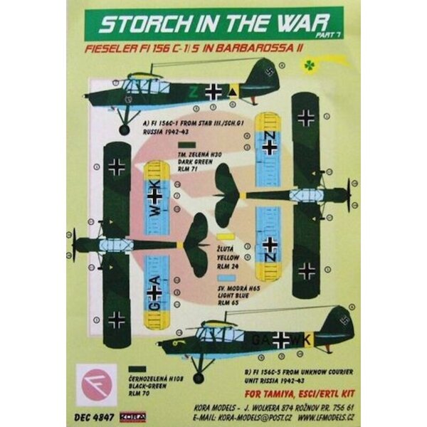 Fieseler Fi156C-1/2 Storch in the war Part 5: Operation Barbarossa II  dec4847