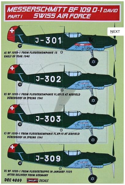 Messerschmitt BF109D-1 David (Swiss AF)  Part 1  DEC4869