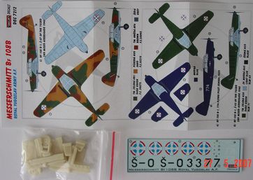 Messerschmitt Bf108B Taifun with new wheels, props, tailplanes etc (Yugoslav AF) dec7212