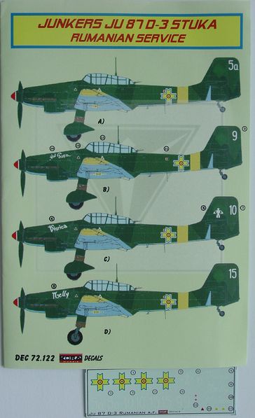 Junkers Ju87D-3 (Rumanian Service) DEC72122