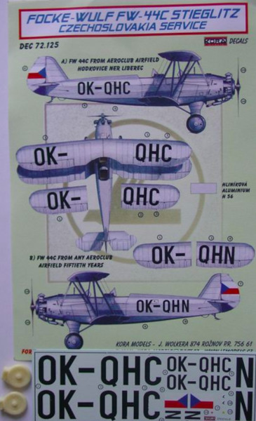 Focke Wulf FW44C Stieglitz in Czechoslovakian Service DEC72125