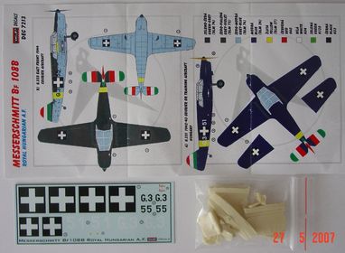 Messerschmitt Bf108B Taifun with new wheels, props, tailplanes etc (Royal Hungarian AF) dec7213