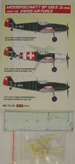 Messerschmitt BF109E-3a Emil Swiss AF Part VIII DEC72138